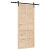 vidaXL Schuifdeur Naturel 80 x 208 cm Massief grenenhout