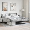 vidaXL Bedframe met hoofdbord metaal zwart 180x200 cm