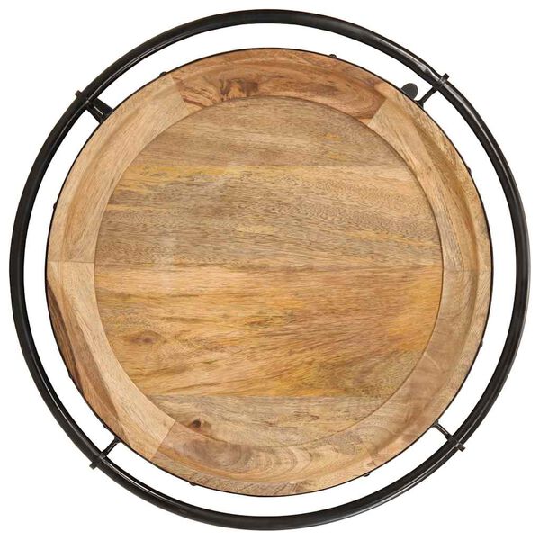 vidaXL Bijzettafel Ø55x60 cm massief mangohout