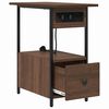vidaXL Nachtkastje met lade Bruin Eiken 60 x 30 x 61 cm Bewerkt hout