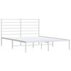 vidaXL Bedframe met hoofdbord metaal wit 160x200 cm