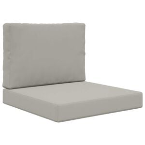 vidaXL Buiten bankkussen 2 pcs Grijs Polyester