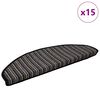 vidaXL Zelfklevende Trapmatten 15 pcs Antraciet 65 x 21 x 4 cm
