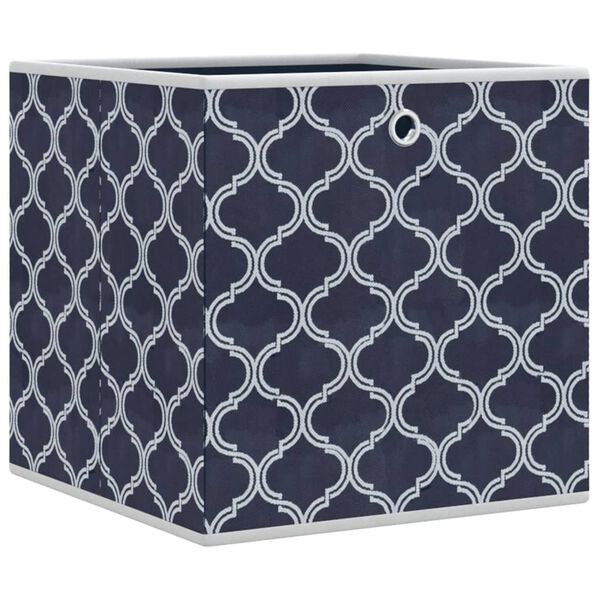 vidaXL Opbergboxen 10 st inklapbaar 32x32x32 cm ongeweven stof blauw