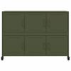 vidaXL Dressoir 100,5x39x72 cm staal olijfgroen