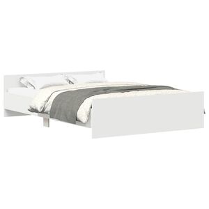 vidaXL Bedframe met hoofd- en voeteneinde wit 120x200 cm