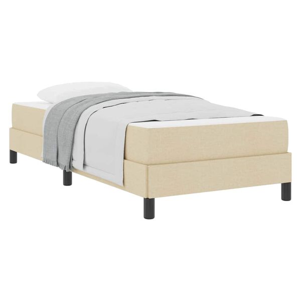 vidaXL Boxspringbed met matras Crème 80 x 200 cm Stof