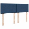 vidaXL Boxspring met matras stof blauw 140x200 cm