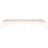 vidaXL Bedframe massief hout wit 120x190 cm