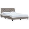 vidaXL Bedframe zonder matras stof taupe 140x200 cm