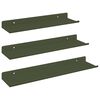 vidaXL Drijvende plank 3 pcs Olijf Groen 40 x 9 x 2,5 cm Staal