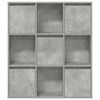 vidaXL Boekenkast 89x24x101,5 cm bewerkt hout betongrijs