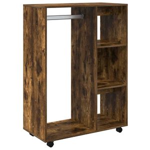 vidaXL Kledingkast 80x40x110 cm bewerkt hout gerookt eikenkleurig