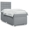 vidaXL Boxspring met matras stof lichtgrijs 80x200 cm