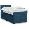 vidaXL Boxspring met matras fluweel blauw 80x200 cm
