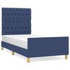 vidaXL Bedframe zonder matras 90x190 cm stof blauw