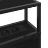 vidaXL Opberghoofdbord met plank Zwart eiken 200 cm Bewerkt hout