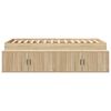vidaXL Bedframe met lade Sonoma Eiken 100 x 200 cm Bewerkt hout