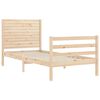 vidaXL Bedframe met hoofdbord massief hout 100x200 cm