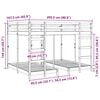 vidaXL Drie-hoog Bunk Bed Frame Wasbruin 160 x 200 cm