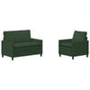 vidaXL Bankstel 2 st Jungle Groen Stof