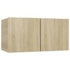 vidaXL Tv-meubelen 4 st 60x30x30 cm bewerkt hout sonoma eikenkleurig