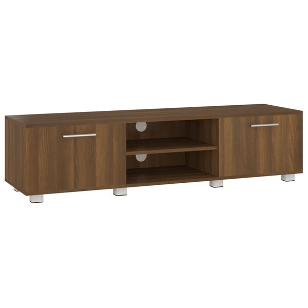 vidaXL Tv-meubel 140x40x35 cm bewerkt hout bruin eikenkleur
