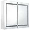 vidaXL Badkamerkast met spiegel en LED 80x12x68 cm glanzend wit