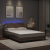 vidaXL Bedframe met LED zonder matras "Zadar" cappuccino 140x190 cm