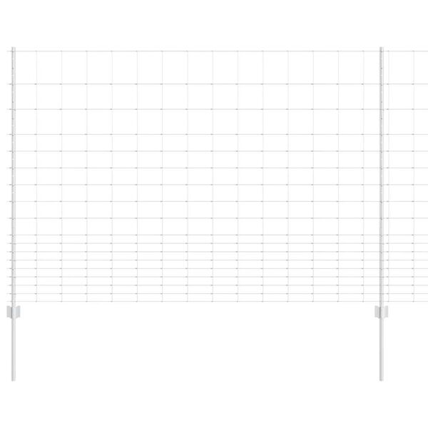 vidaXL Hek met Paal Zilver 1,5 x 25 m Staal