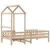 vidaXL Bedframe met huisje massief grenenhout 90x200 cm
