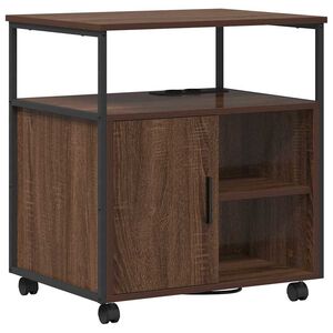 vidaXL Kast met Oplaadstation 61 x 46 x 67 cm Bewerkt hout Bruin Eiken