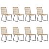 vidaXL 9-delige Tuinset poly rattan en glas