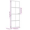 vidaXL Binnendeur smal 76x201,5 cm gehard glas en aluminium goudkleur