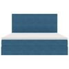 vidaXL Opslag bed met matras Donkerblauw 160 x 200 cm Fluweel