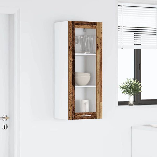 vidaXL Hangkast met opslag Oudhout 40 x 31 x 100 cm Bewerkt hout