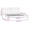vidaXL Bedframe massief hout wit 150x200 cm