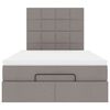 vidaXL Ottoman bed met matras en LED's 120x190 cm stof taupe