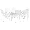 vidaXL Tuin eettafelset 7 pcs Wit Aluminium