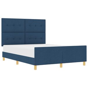 vidaXL Bedframe met hoofdeinde Blauw 160 x 200 cm Stof