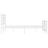 vidaXL Bedframe met hoofd- en voeteneinde metaal wit 200x200 cm