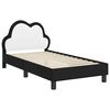 vidaXL Bedframe voor kinderen met hoofdbord Zwart 80 x 160 cm PU