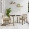 vidaXL Tuin eettafelset 3 pcs Beige poly rattan