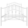 vidaXL Bedframe met hoofd- en voeteneinde&nbsp;metaal wit 90x200 cm