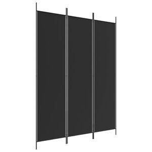 vidaXL Kamerscherm met 3 panelen 150x200 cm stof zwart