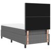 vidaXL Boxspringbed Lichtgrijs en wit. 90 x 190 cm Katoen Stof