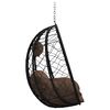 vidaXL Hangende ei-stoel Koffiebruin 91.5 x 60 x 110 cm poly rattan