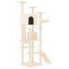 vidaXL Kattenmeubel met sisal krabpalen 191 cm cr&egrave;mekleurig