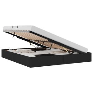 vidaXL Ottoman Bedframe met opslag Zwart 180 x 200 cm Stof