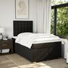 vidaXL Boxspring met matras stof zwart 120x190 cm